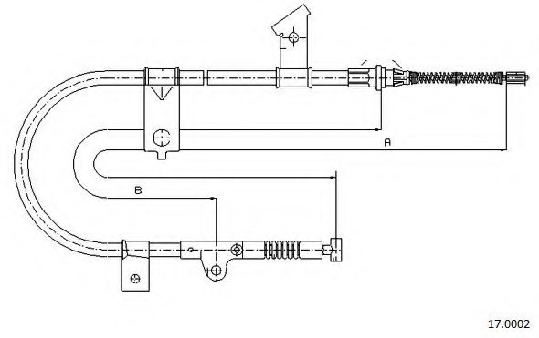 CABOR 17.0002 Cable, parking brake